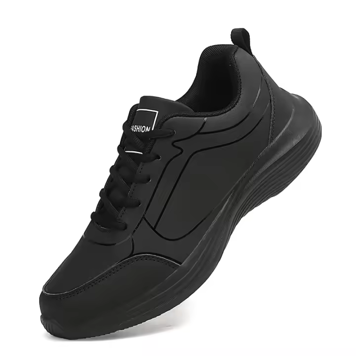 Zapatillas de deporte de cuero de alta calidad para hombre, zapatos informales impermeables, zapatillas ligeras para correr al aire libre, Tenis deportivos, zapatos planos masculinos - 1