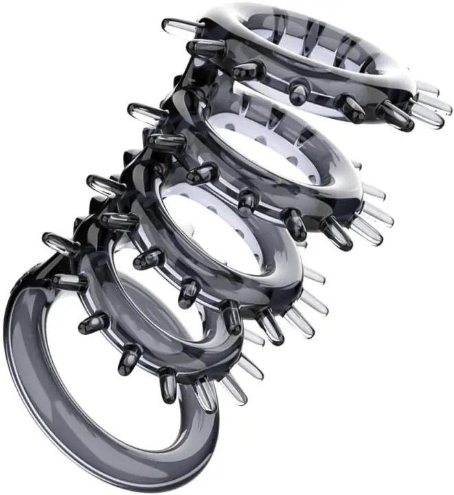 Anillo de silicona para pene para erecciones más largas, más fuertes y más fuertes, dispositivo de estimulación sexual para hombres, mejor erección sexual que mejora los juguetes sexuales para adultos premium, regalos para hombres/gay - 1