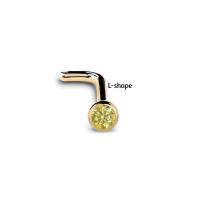 Piercing de acero con gema para la nariz, anillos de oro con tornillo para la nariz, piercing para la nariz, 1,5-3mm, 20g, 1 ud. - details 7