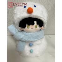 Evelyn-Muñeca de peluche de 20CM, mono cálido, sombrero, gorro, ropa de muñeco de nieve, traje Genshin Impact Love and Deepspace, regalo de Navidad - details 6