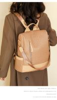 Mochilas de patrón tejidas de cuero suave para bolsos de moda para mujeres y mochilas de gran capacidad para mujeres - details 17