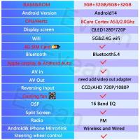 (6GB + 32GB 4G SIM) Evean 10,1 "/9" 2DIN Ocat Core Radio de coche Android reproductor Multimedia navegación Carplay Android Auto - details 1