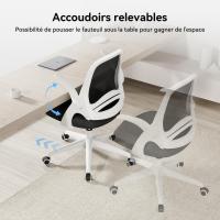 Silla de Oficina Plegable con Apoyabrazos Silla de Oficina Ergonómica de Malla Transpirable - details 5