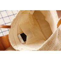Bolso tejido con cuerda de papel para hombro, bolso de ocio para vacaciones en la playa de verano para mujer - details 6