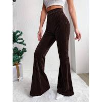Pantalones acampanados lisos de pana de cintura alta para mujer, moda coreana, nuevos clásicos, Otoño Invierno - details 20
