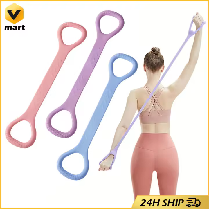 Cinturones de Yoga con espalda abierta para mujer, cinturón de estiramiento de Yoga, cuerda elástica de silicona, resistente al agua - 1