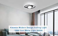 Goeco-Lámpara de Techo de 39W, Plafón LED de Diseño Doble Redondo, Iluminación Moderna Decorativa de Luz blanca fría 6500K, 220V - details 3