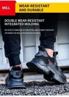Zapatos de Satén Indestructibles para Hombres Botas de Trabajo de Acero Antideslizantes Transpirables a Prueba de Agujas Ligeras y Cómodas - details 13