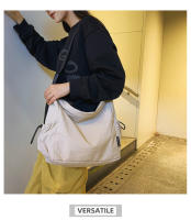 Bolso de nylon retro de gran capacidad, bolso de mensajero de hombro para hombres y mujeres, bolso de pareja versátil informal y de moda. - details 13