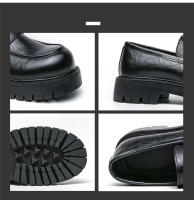 Mocasines de moda para hombre que realzan la sonrisa, zapatos de cuero formales de negocios con suela de plataforma - details 6