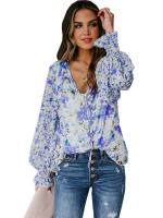 Blusa de gasa con botones Primavera Verano y elegantes blusas florales para mujer, nueva camisa juvenil de manga larga para mujer - details 9
