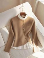 Camisa súper hermosa de temperamento único de estilo perezoso, ropa de mujer, Top con sentido de diseño de nicho de moda, otoño e invierno, 2025 - details 13