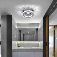 Lámparas de Techo Goeco con Cristal Plafon 16W LED para Dormitorio Sala de Estar Cocina Pasillo 3 Colores Ajustables Iluminación Decorativa Eficiencia de Energía - details 4