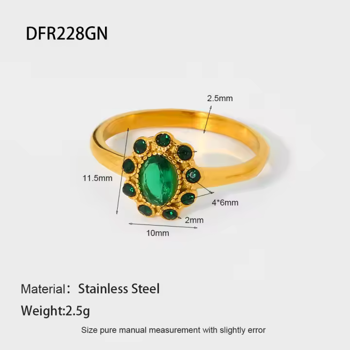 Delicados anillos de perlas de imitación de circonia cúbica de acero inoxidable chapado en oro de 18 quilates resistentes al agua para mujer joyería Vintage de compromiso - 1