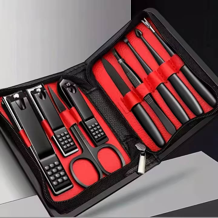 Professional Manicure and Pedicure Kit with Leather Travel Case - Perfect Gift for Men and Women - 1