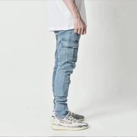 Jeans de Cargo para Hombres Pantalones de Algodón Denim Casuales con Múltiples Bolsillos - details 3
