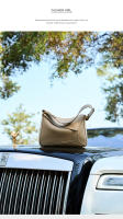 Bolso de Hombro Geométrico de Cuero Genuino Bolso Cruzado de Cuero de Vaca de Primera Capa para Viajeros - details 7