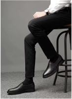 Botas de hombre Bjjgi clásicas de cocodrilo italiano + piel de vaca de capa superior + cinturón + falda + zapatos formales - details 7