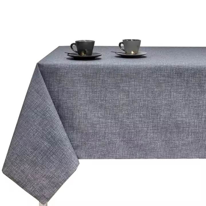 Mantel de tela rectangular moderno Impermeable, Antimanchas, Lavable, Liso, Para la mesa de la cocina - 1