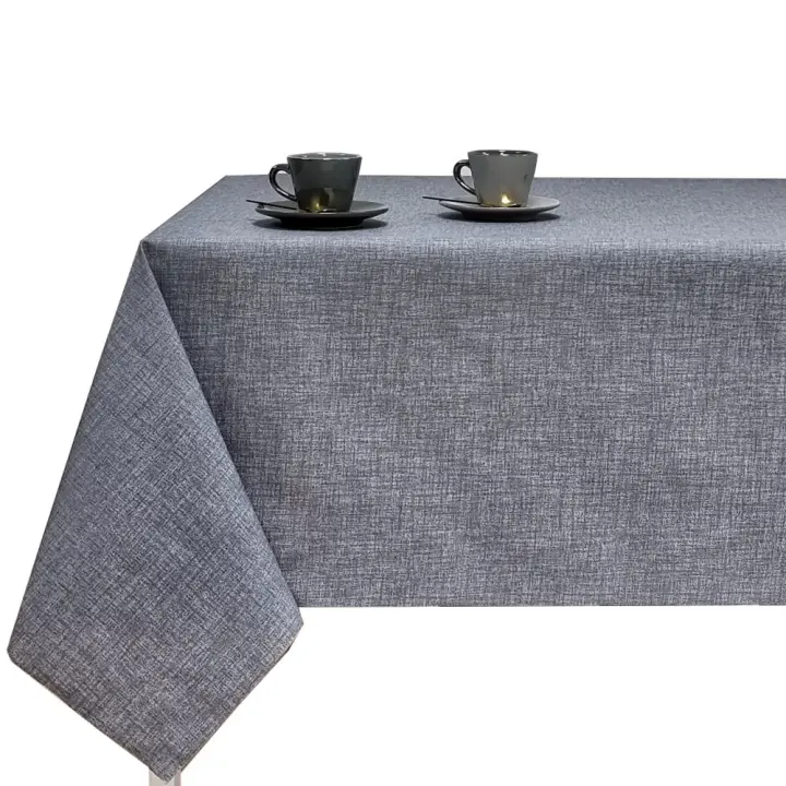 Mantel de tela rectangular moderno Impermeable, Antimanchas, Lavable, Liso, Para la mesa de la cocina - 1