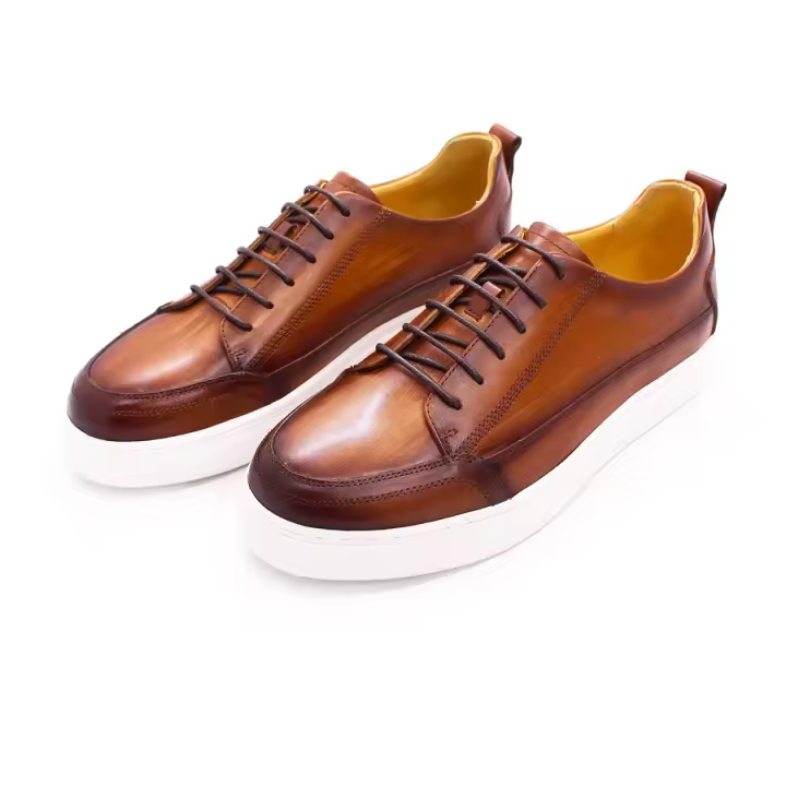Zapatos de cuero genuino para hombre Zapatos casuales para hombre Zapatos planos - 1