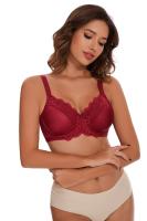sujetadores con aros para mujer, minimizador Floral de encaje, cobertura completa, sin relleno, sin forro, soporte cómodo para el día a día - details 8