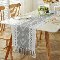 Mantel Moderno Geométrico Cubierta de Mesa de Algodón Ecológico Premium con Borlas Artesanales - details 4