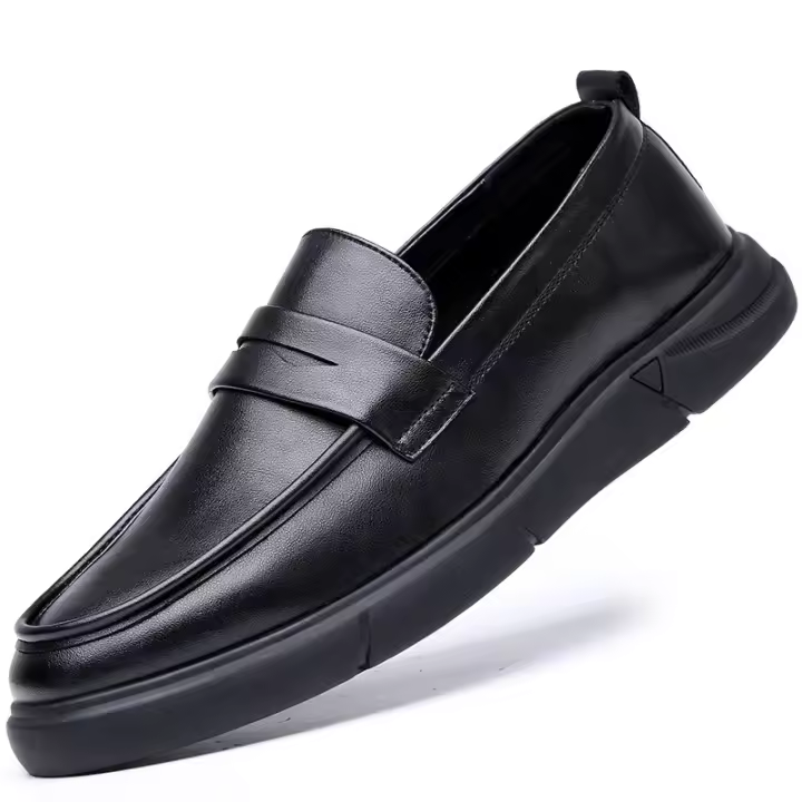Cuero Versátil Tendencia Transpirable Manga De Un Pedal Zapatos De Cuero Casuales - 1