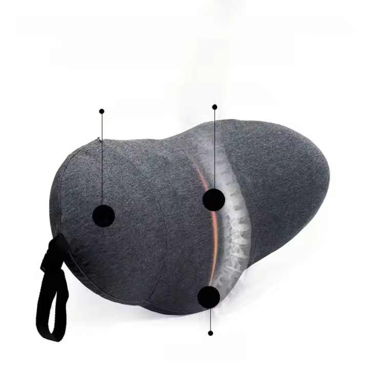 Almohada De Espalda Para Dormir Con Memoria De Foam 1pc Soporte De Columna Para El Sueño Y Embarazadas Almohada De Cintura Para Lado - 1