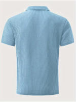 Nuevo Camiseta de manga corta de seda de hielo de malla de alta gama Paul, camiseta para hombre con cuello, color sólido de verano - details 5
