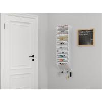 Soporte de Metal A4 con 8 Compartimentos Revistero Organizador de Pared para Oficina con 5 Ganchos - details 25