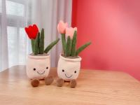 Decoración para el hogar, simulación de plantas, tulipanes, suculenta, muñeco, peluche, flores, maceta, adornos, muñecas de tela - details 7