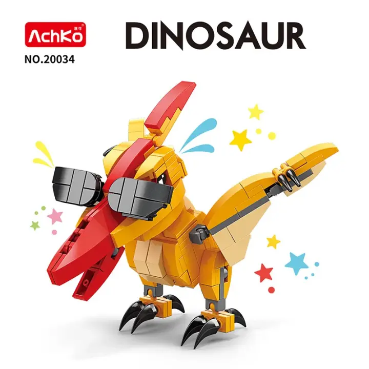 Bloques de Construcción de Mundo de Dinosaurios Tigre Cangrejo Cocodrilo - 1
