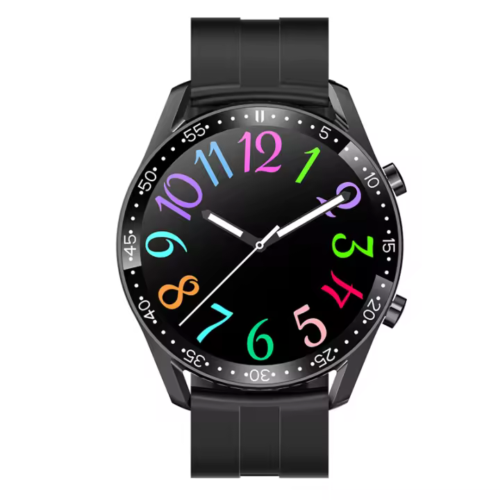 Reloj inteligente con pantalla completamente táctil de 1,28 pulgadas, oxígeno, presión arterial, prueba de frecuencia cardíaca, recordatorio de llamadas entrantes, IP67 - 1