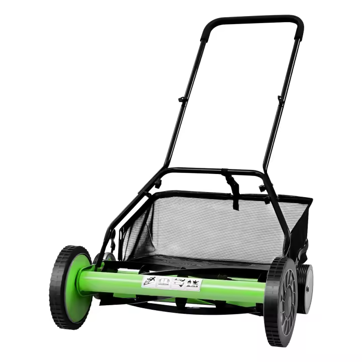 Cortadora de césped de 20", con caja de colección, cortacésped de carrete de empuje de 5 hojas, adecuada para cortar césped en villas, parques y jardines - 1