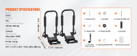 SucceBuy Portaequipajes para Kayak J-Bar, Portaequipajes de Montaje Superior Suave para Kayak, Tabla de Surf, Canoa, SUP, Esquí, SUV, Camión, 1 Kayak, Acero de aleación - details 7