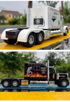 Camión de remolque de aleación para niños, modelo de coche, contenedor de Metal fundido a presión, vehículos de transporte de ingeniería, modelo de coche, juguete, regalo, nuevo, 1/24 - details 12