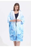 Poncho con Capucha de Secado Rápido Toalla de Natación Absorbente para Adultos Estilo de Cremallera - details 24