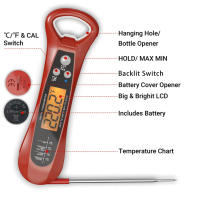 Termómetro Cocina, Termometro Carne Digital Lectura Instantánea,Termómetro de Parrilla Termometro Alimentos con Sonda Larga para Carne, Barbacoa, Comida, Liquidos, Aceite - details 8