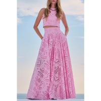 Nuevo traje de mujer, top sin mangas + falda larga conjunto, vacaciones casuales sueltas de dos piezas femenina - details 11