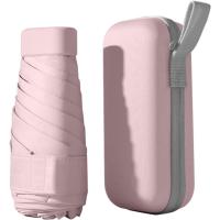 Mini Paraguas de viaje plegable, accesorio con funda de cápsula, compacto, resistente al agua, 6 unidades - details 0