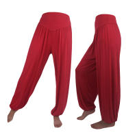 1 Uds. Pantalones de baile deportivos de Yoga suaves de algodón informales sueltos elásticos para mujer a la moda - details 27