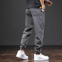 Jeans de Carga para Hombres Estilo Callejero Talla Grande Media Pesadura Bolsillos Negro Azul - details 20