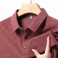 Polo informal de manga larga para hombre, color sólido, transpirable, cómodo, versátil, moderno, novedoso - details 5