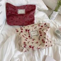 Bolsa de Maquillaje Retro Leopardo de Pana Bolsa de Almacenamiento y Limpieza de Labiales para Mujeres - details 3