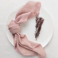 Juego de 4 servilletas de tela para coser bordes, tela suave de algodón de gasa verde salvia para decoración de mesa, bodas, cenas de Navidad, fiestas y vacaciones - details 12