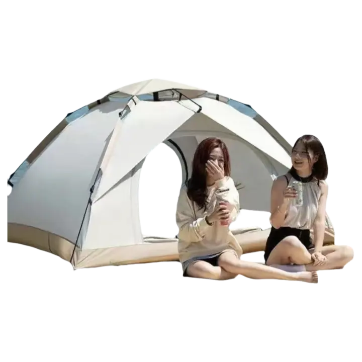 Tienda de campaña automática para exteriores, 3 ~ 4 personas, playa, apertura rápida, plegable, Camping, doble, a prueba de lluvia - 1