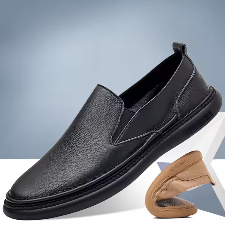 Primera capa de cuero de vaca zapatos casuales para hombres zapatos blancos transpirables para hombres zapatos - 1