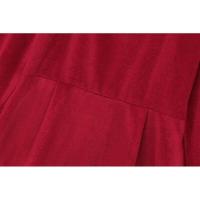 Vestido Mini de Moda 2025 para Mujer con Cuello Cuadrado, Cintura con Cuentas Hechas a Mano, Manga Larga de Terciopelo, Elegante y Temperamental. - details 3