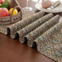 Camino de mesa de Jacquard con bandera de mesa, mantel de algodón con borlas, decoración de mesa Vintage gruesa - details 4